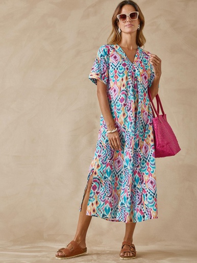 Robe longue pur coton