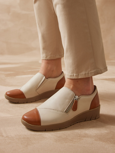 Sans-gêne zippés et élastiqués - Pédiconfort - Beige