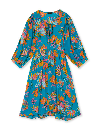 Robe évasée en crêpe