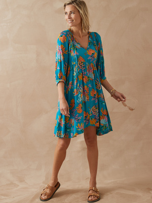 Robe évasée en crêpe