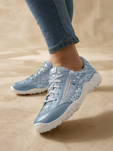 Derbies cuir motifs brillants - Pédiconfort - Bleu