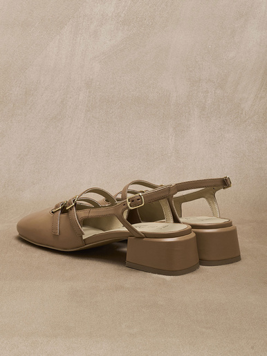 Sandales à brides cuir verni