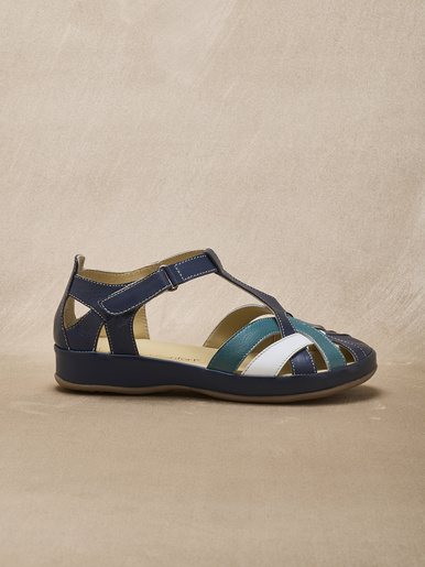 Salomés cuir à brides croisées