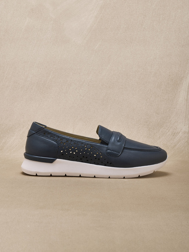 Mocassins cuir motifs ajourés