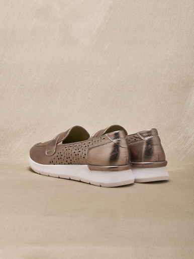 Mocassins cuir motifs ajourés