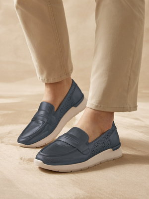 Mocassins cuir motifs ajourés