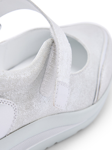 Babies cuir à scratch semelle compensée