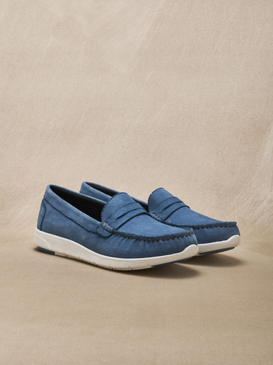 Mocassins cuir velours