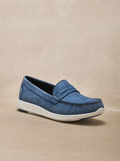 Mocassins cuir velours