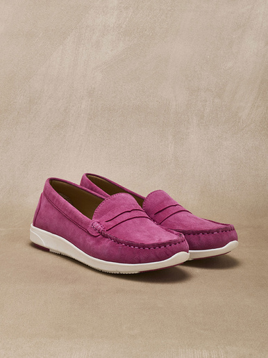 Mocassins cuir velours