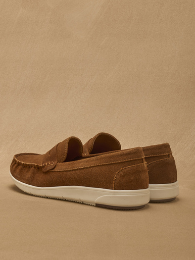 Mocassins cuir velours