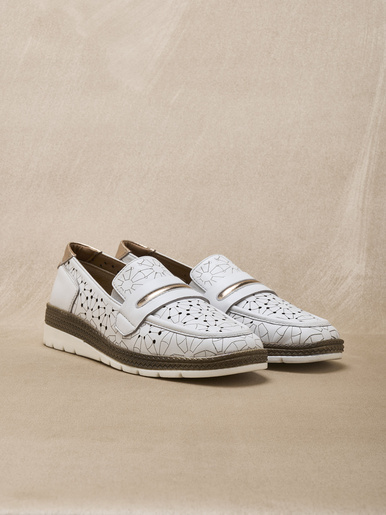 Mocassins cuir élastiqués côtés