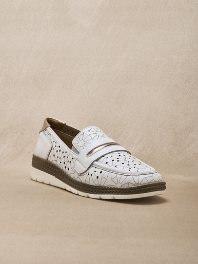 Mocassins cuir élastiqués côtés