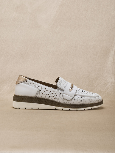 Mocassins cuir élastiqués côtés