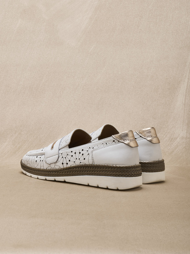 Mocassins cuir élastiqués côtés