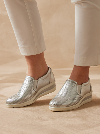 Sans-gêne tressés élastiqués - Pédiconfort - Argent