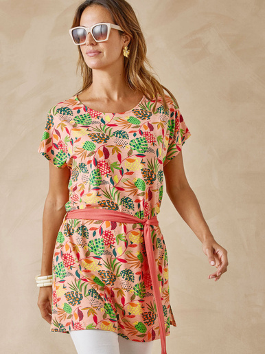 Tunique encolure bateau