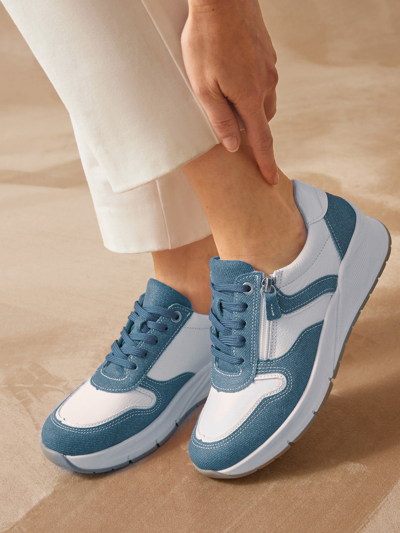 Daxon Chaussure Pediconfort Blanche Porte Baskets Entièrement