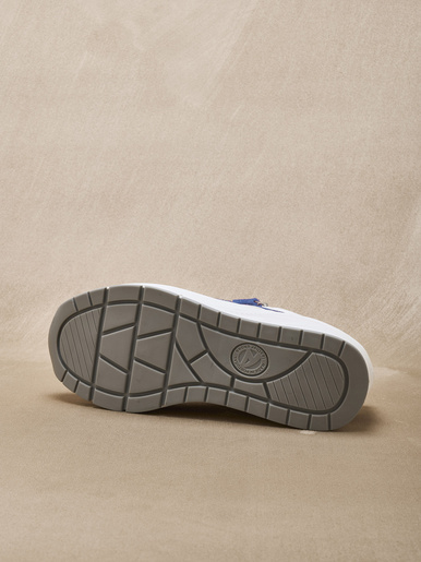 Baskets bicolores avec zip côté