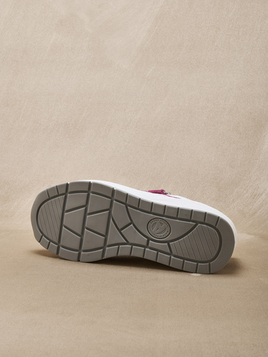 Baskets bicolores avec zip côté