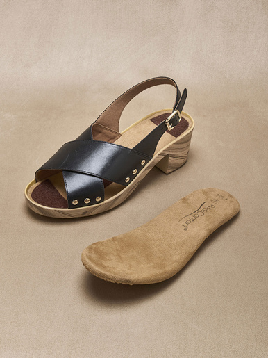 Sandales cuir détails clous