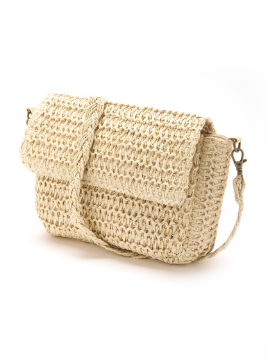 Sac-pochette tressé - Daxon - Beige/dorée