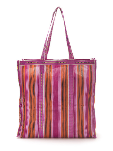 Grand sac cabas rayé
