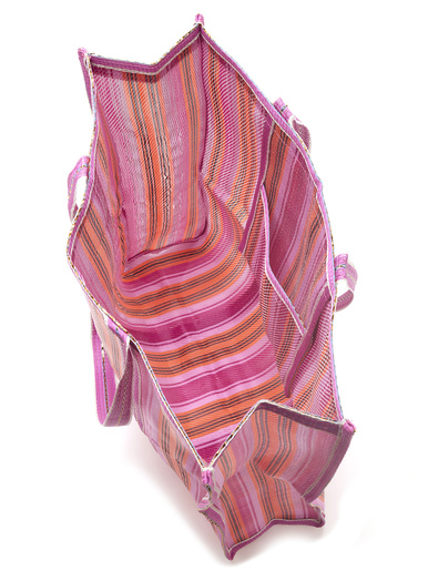 Grand sac cabas rayé