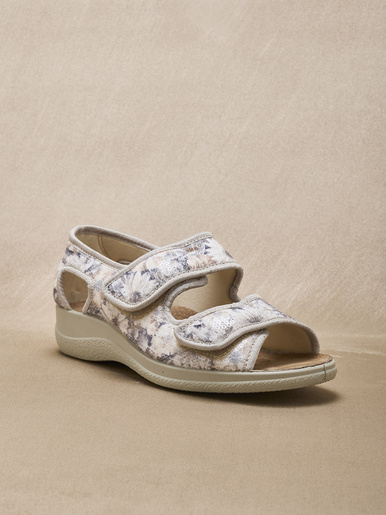 Sandales à scratchs ouverture totale