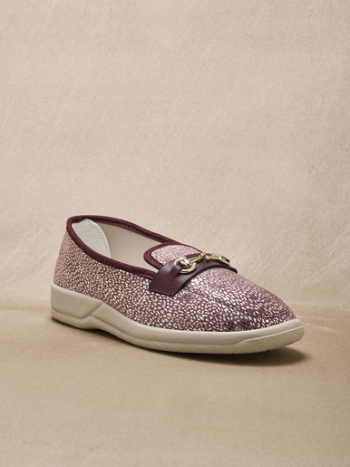 Mocassins textile intérieur éponge