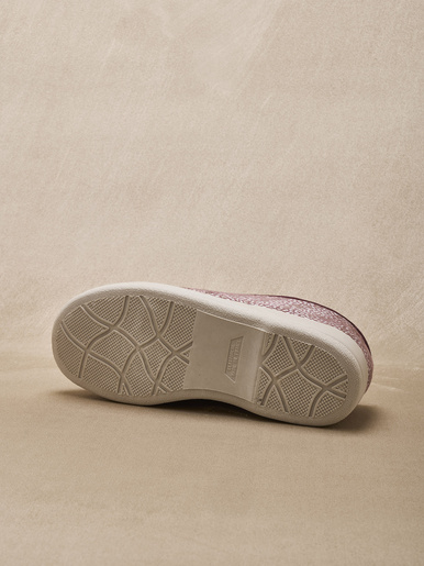 Mocassins textile intérieur éponge