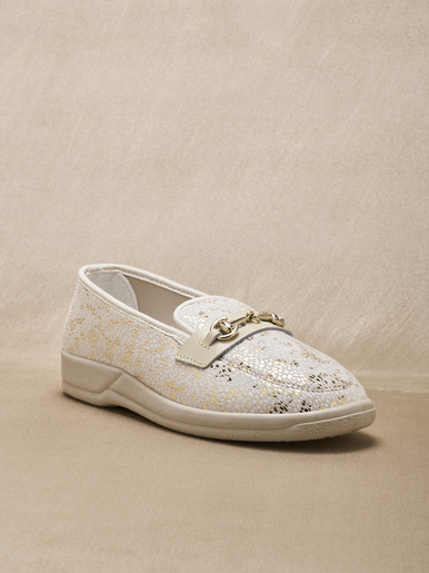 Mocassins textile intérieur éponge