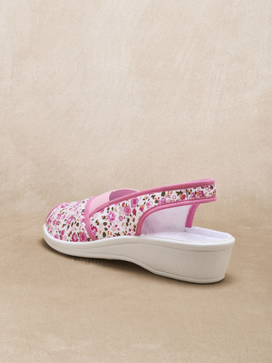 Sandales textile élastiques croisés en V