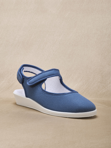 Sandales textile ouverture totale