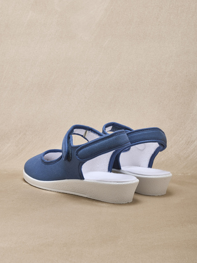 Sandales textile ouverture totale
