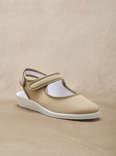 Sandales textile ouverture totale