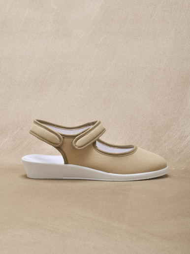 Sandales textile ouverture totale