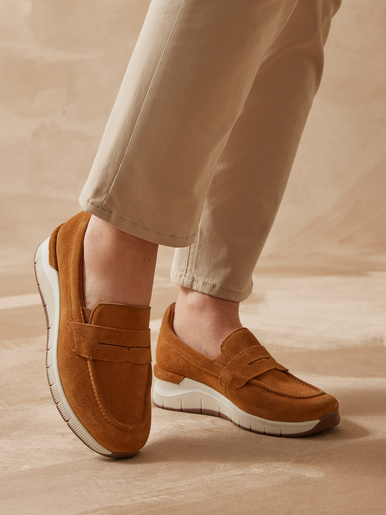 Sans-gêne cuir velours élastiqués - Pédiconfort - Marron