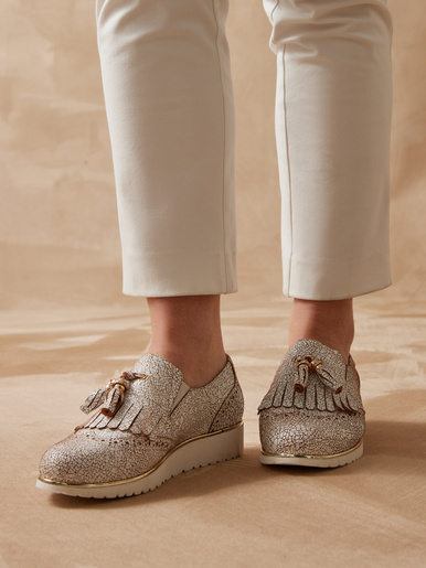 Sans-gêne à pompons élastiqués côtés - Pédiconfort - Beige