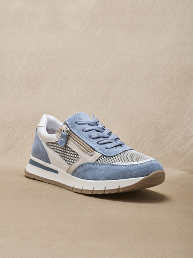Baskets fermées par zip et lacets