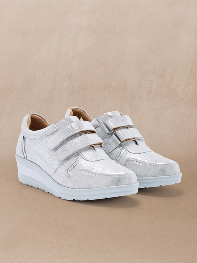 Derbies tout cuir à scratchs