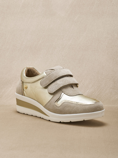 Derbies tout cuir à scratchs