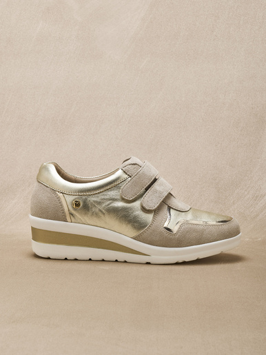 Derbies tout cuir à scratchs