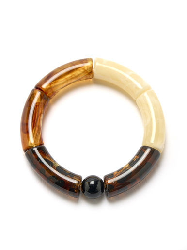 Bracelet fantaisie - Daxon - Beige/marron