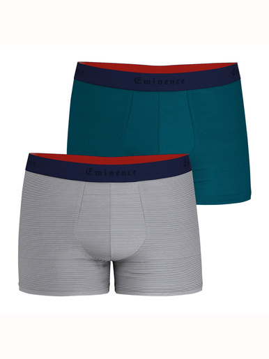 Lot de 2 boxers MADE IN FRANCE - Eminence - Bleu/gris