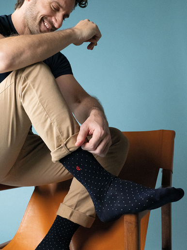 2 paires mi-chaussettes Edition limitée - Eminence - Bleu/rouge