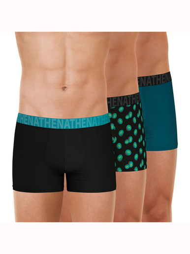Lot de 3 boxers EASY FUN - Athéna - Noir/bleu