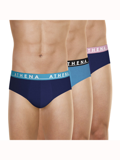 Lot de 3 slips EASY COLOR - Athéna - Bleu