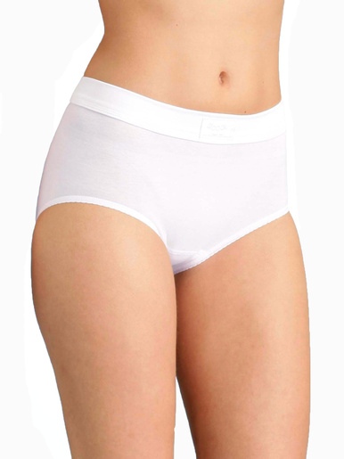 Lot 3 culottes Double Comfort+1gratuite - Sloggi - Blanc
