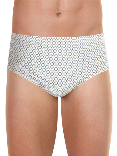 Slip taille haute coton mercerisé - Eminence - Beige/marine